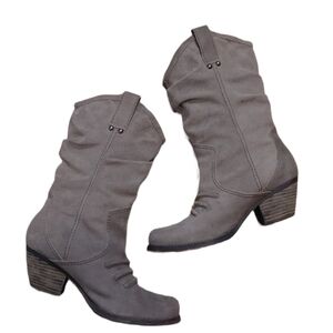 Vintage BCBGeneration Women's Gray Cowboy Boots Size 7.5 Western Heeled Boots